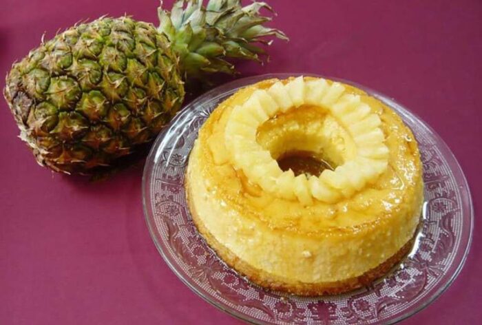 Bolo-Pudim-de-Ananas