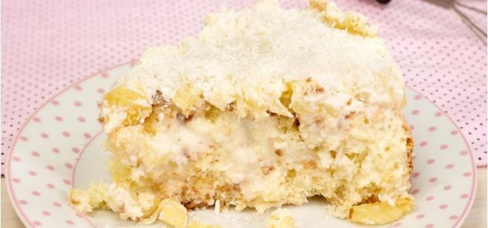 Bolo gelado de abacaxi e coco. Refrescante e delicioso! 5 (8)