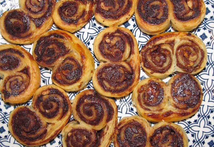 Receita dos Palmiers de Nutella e avelã 4.3 (4)