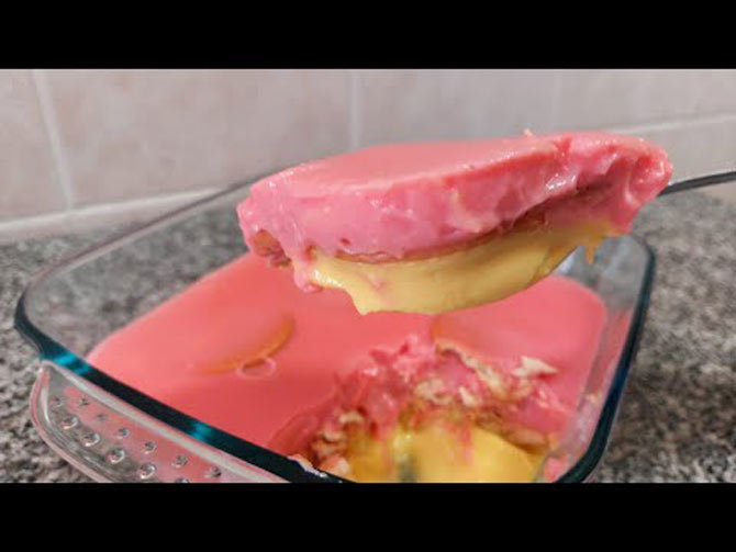 Pudim de dois sabores com Bolacha Maria 4.6 (5)